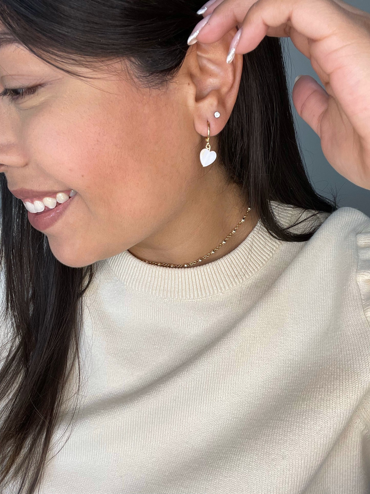 Pearly Hearts Earrings