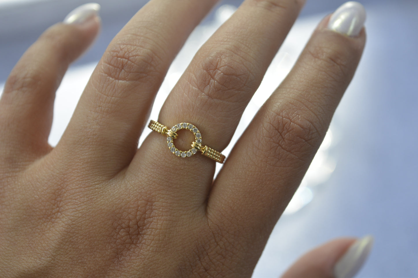 Circle CZ Ring