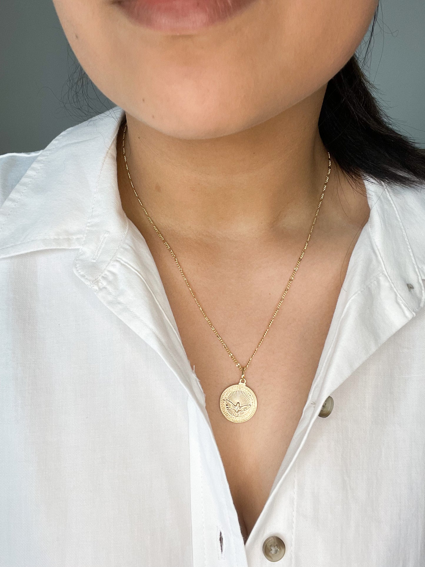 Dove Coin Necklace