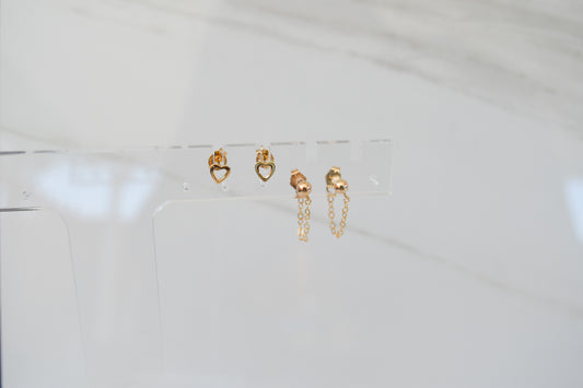 Teeny Heart Studs